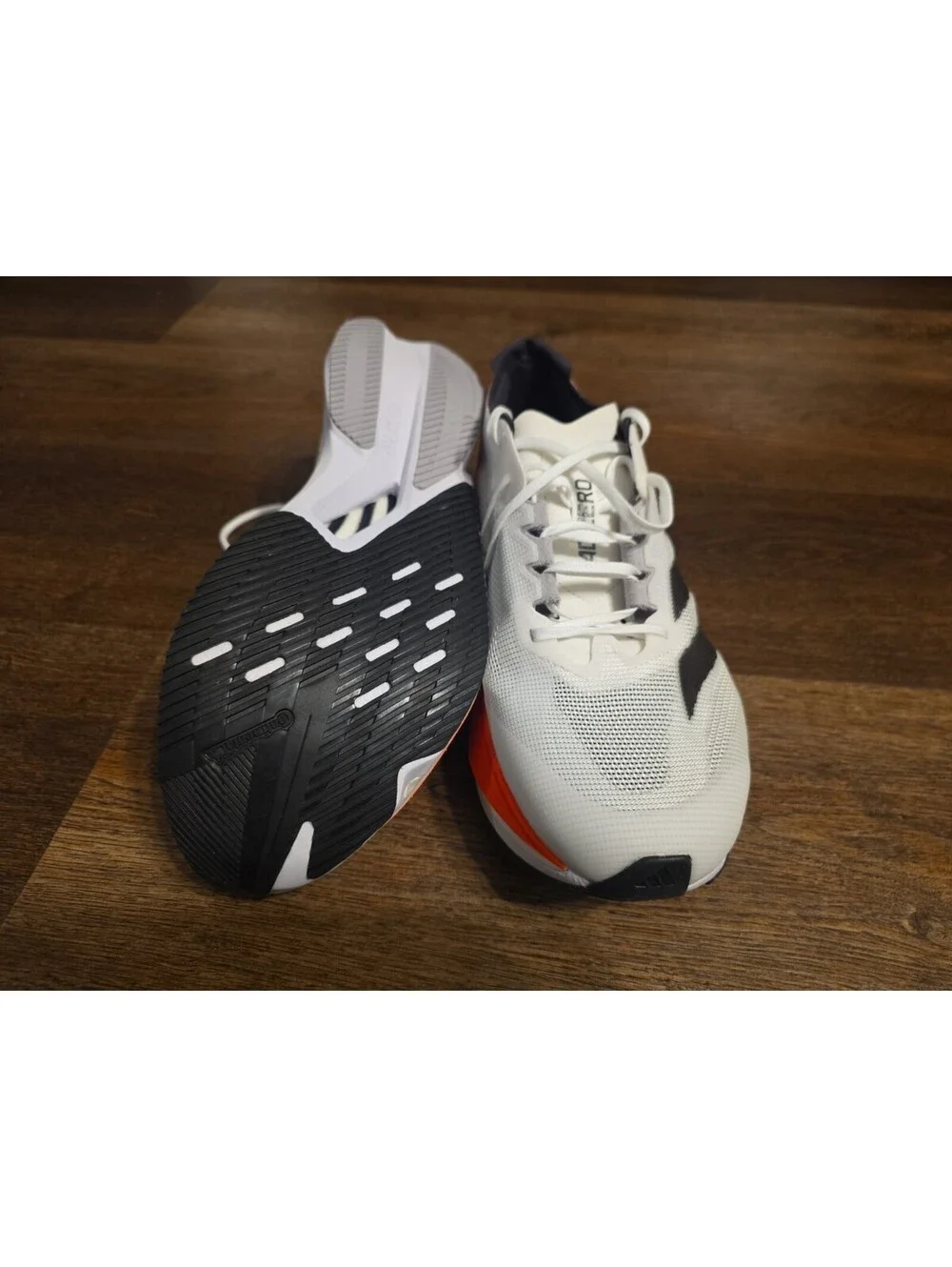 Size 9.5 Adidas Adizero Boston 12 M White Solar Men's Running Shoes IF9210